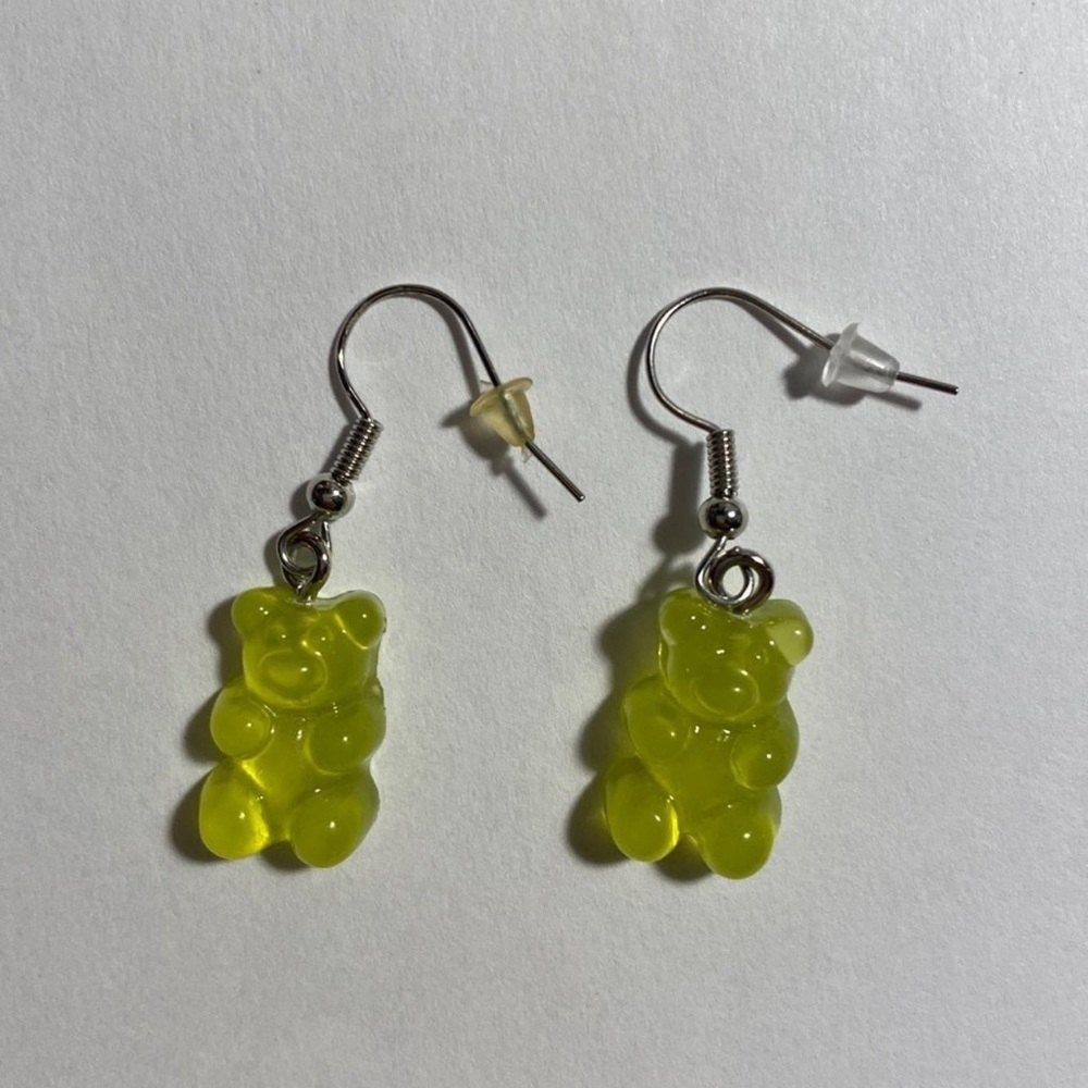 Green Gummy Bear Earrings